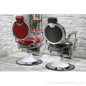 Heavy duty hair salon furniture reclining barber chair